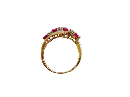 9ct Gold Ruby & Diamond Ring
