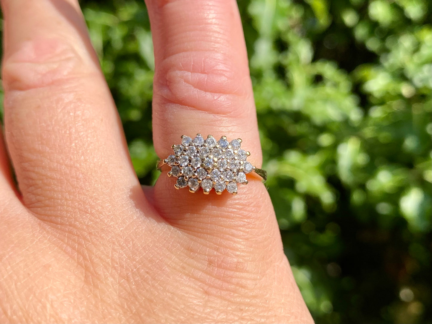 Vintage 18ct Gold Diamond Cluster Ring