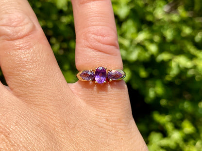 9ct Gold Amethyst Ring