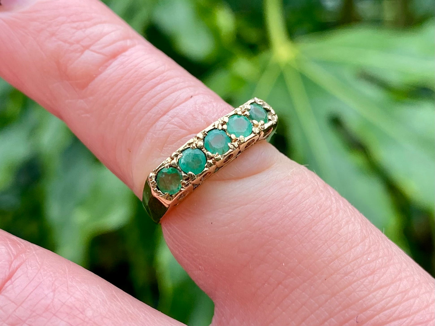 Vintage 9ct Gold Emerald Ring
