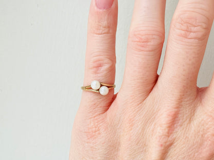 Vintage 9ct Gold Pearl Ring