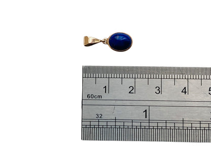 Vintage 9ct Gold Lapis Lazuli Pendant