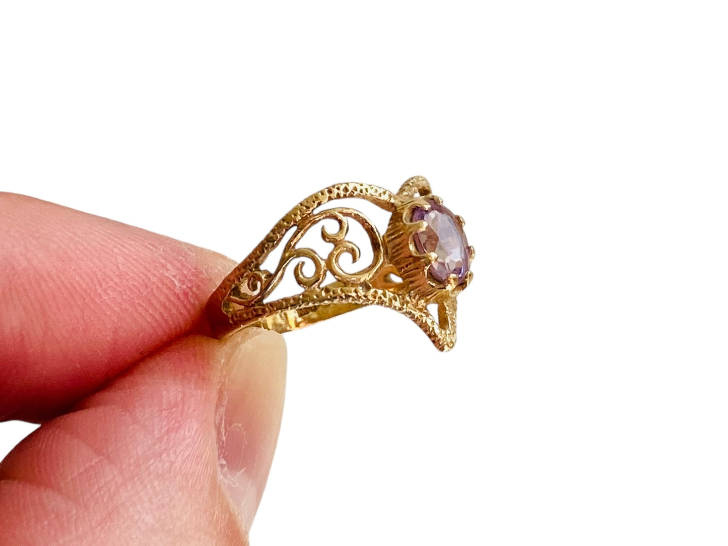 Vintage 9ct Gold Amethyst Ring