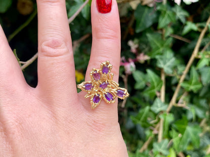 14ct Gold Amethyst Butterfly Ring