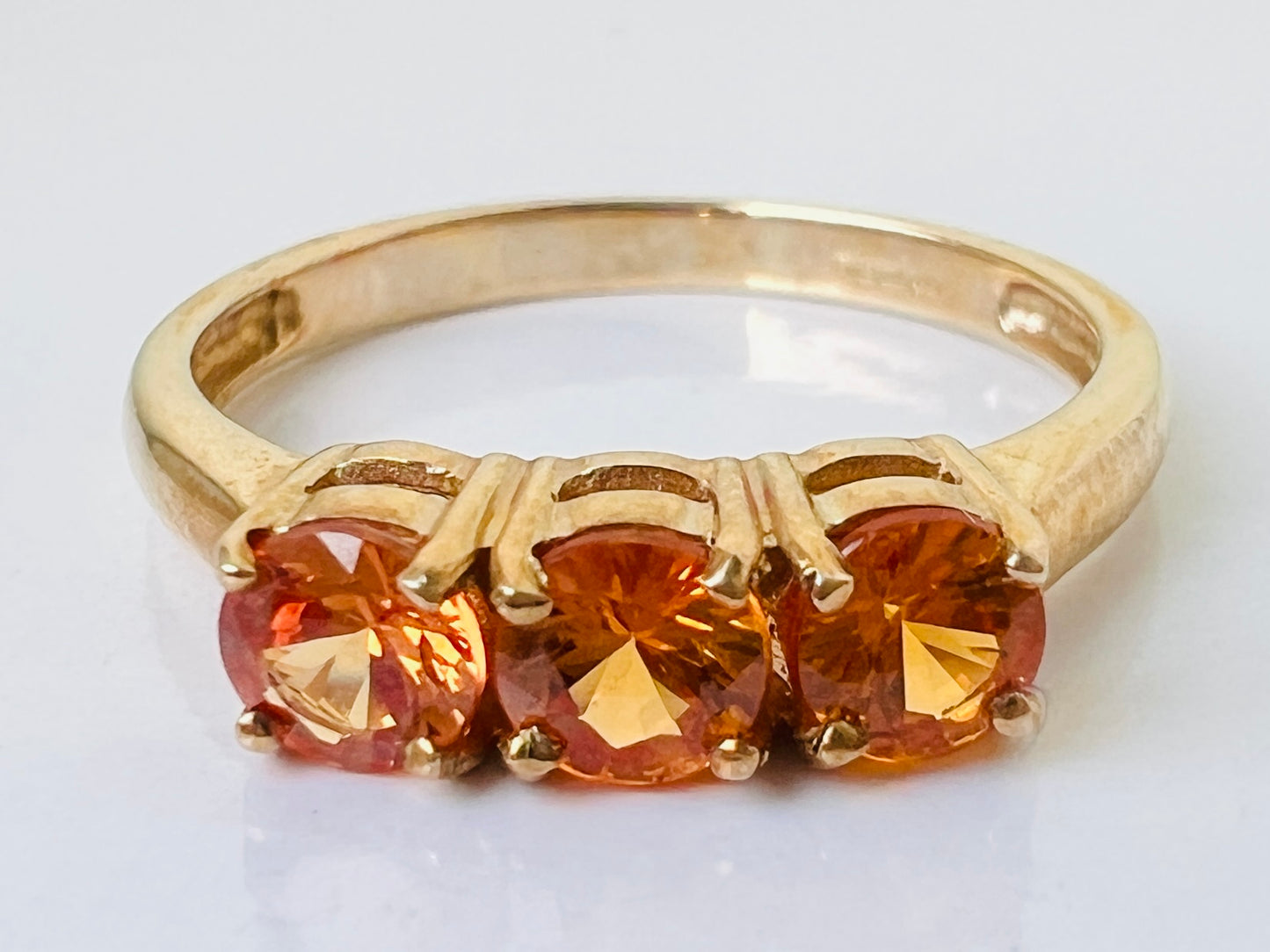9ct Gold Orange Sapphire Ring