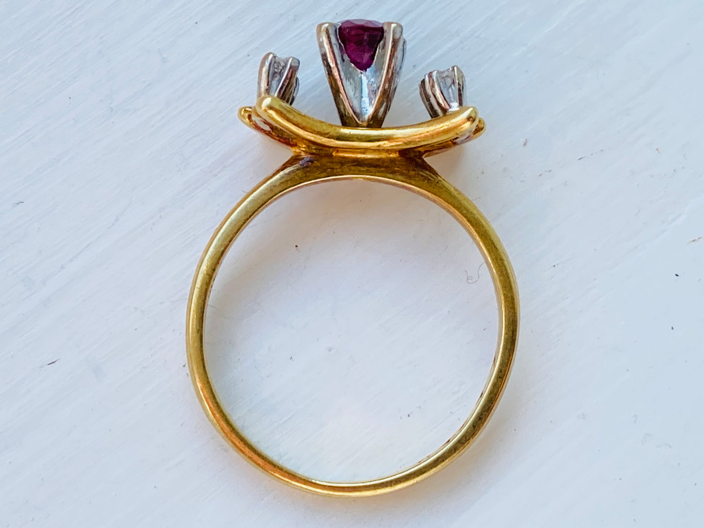 18ct Gold Ruby & Diamond Ring