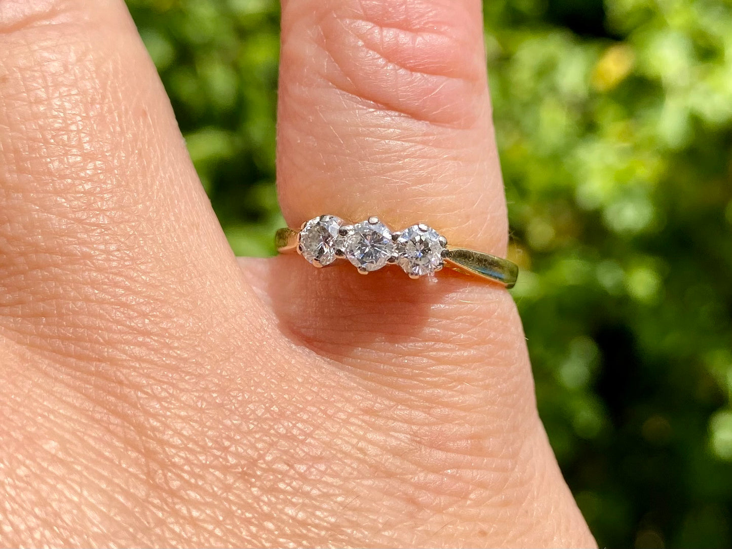 18ct Gold Three-Stone Diamond Ring