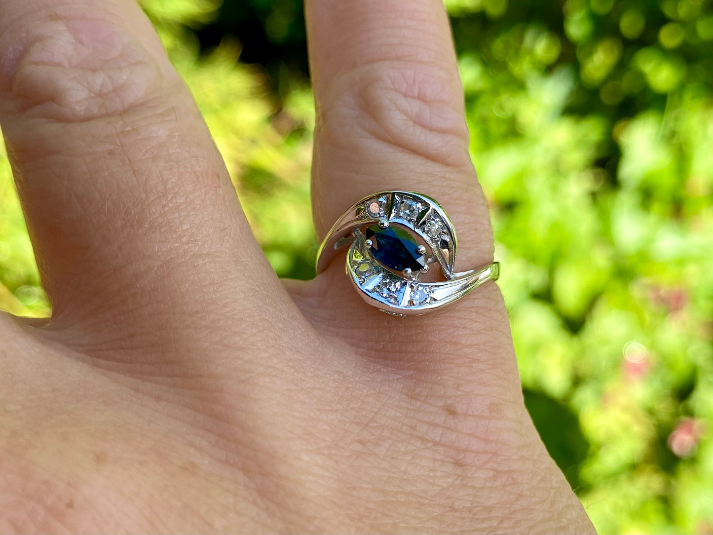 14ct Gold Sapphire & Diamond Ring