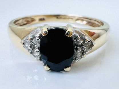 9ct Gold Sapphire & Diamond Ring