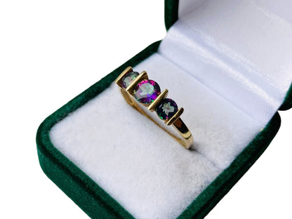 9ct Gold Mystic Topaz Ring