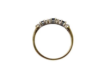 Vintage 9ct Gold Sapphire & Diamond Ring