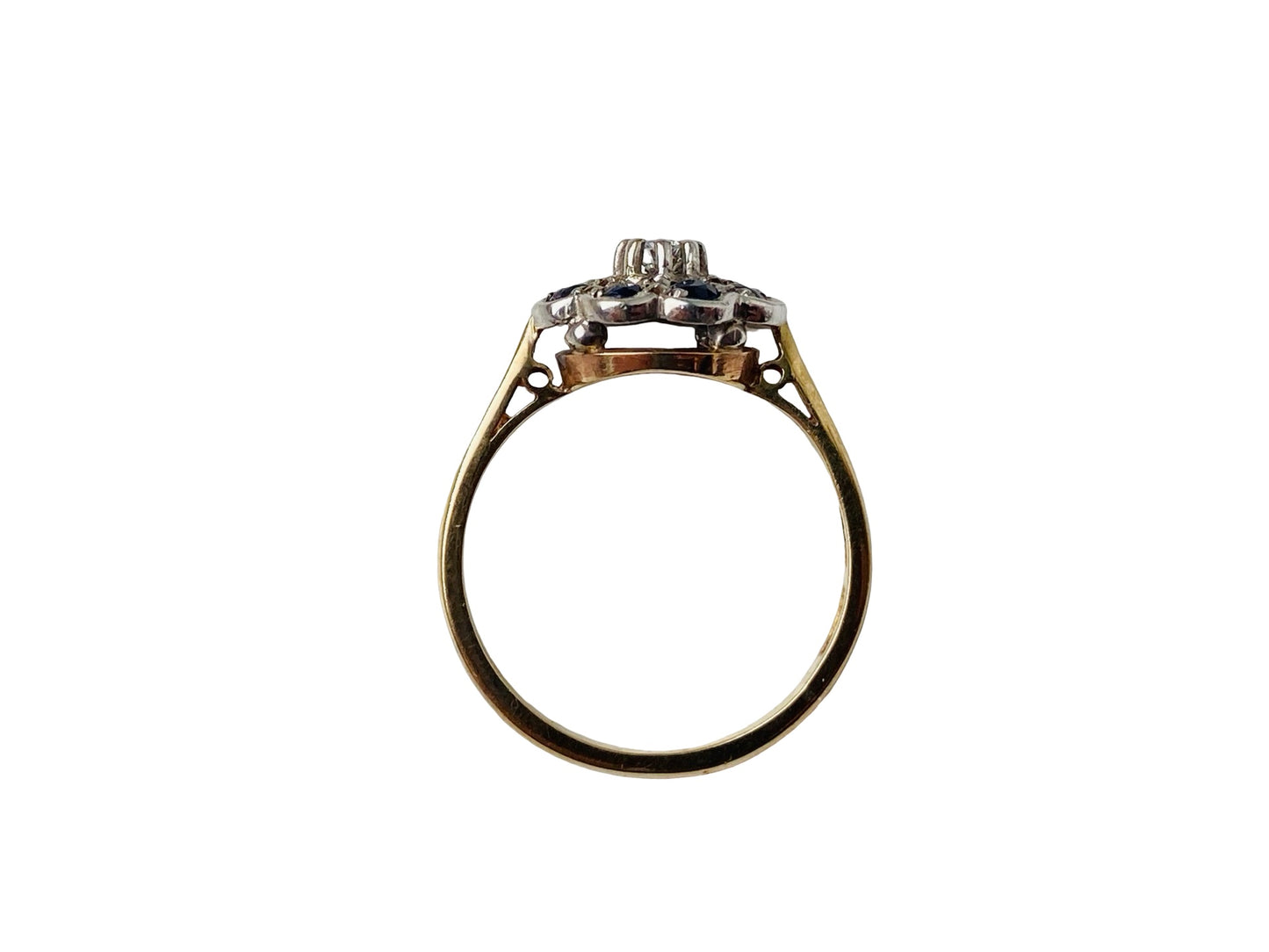 9ct Gold Sapphire & Diamond Ring