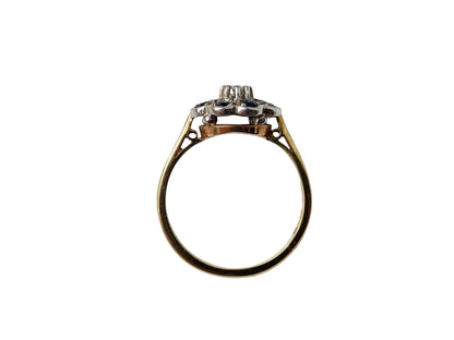 9ct Gold Sapphire & Diamond Ring