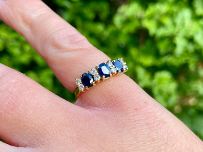 18ct Gold Sapphire & Diamond Ring