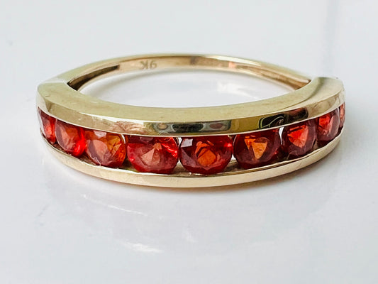 9ct Gold Red Sapphire Ring