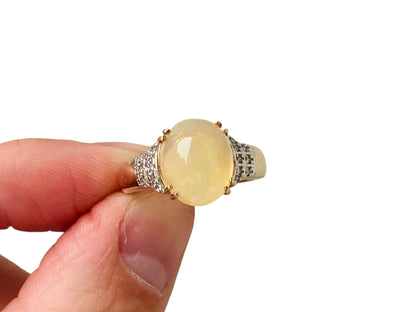 9ct Gold Opal & Diamond Ring