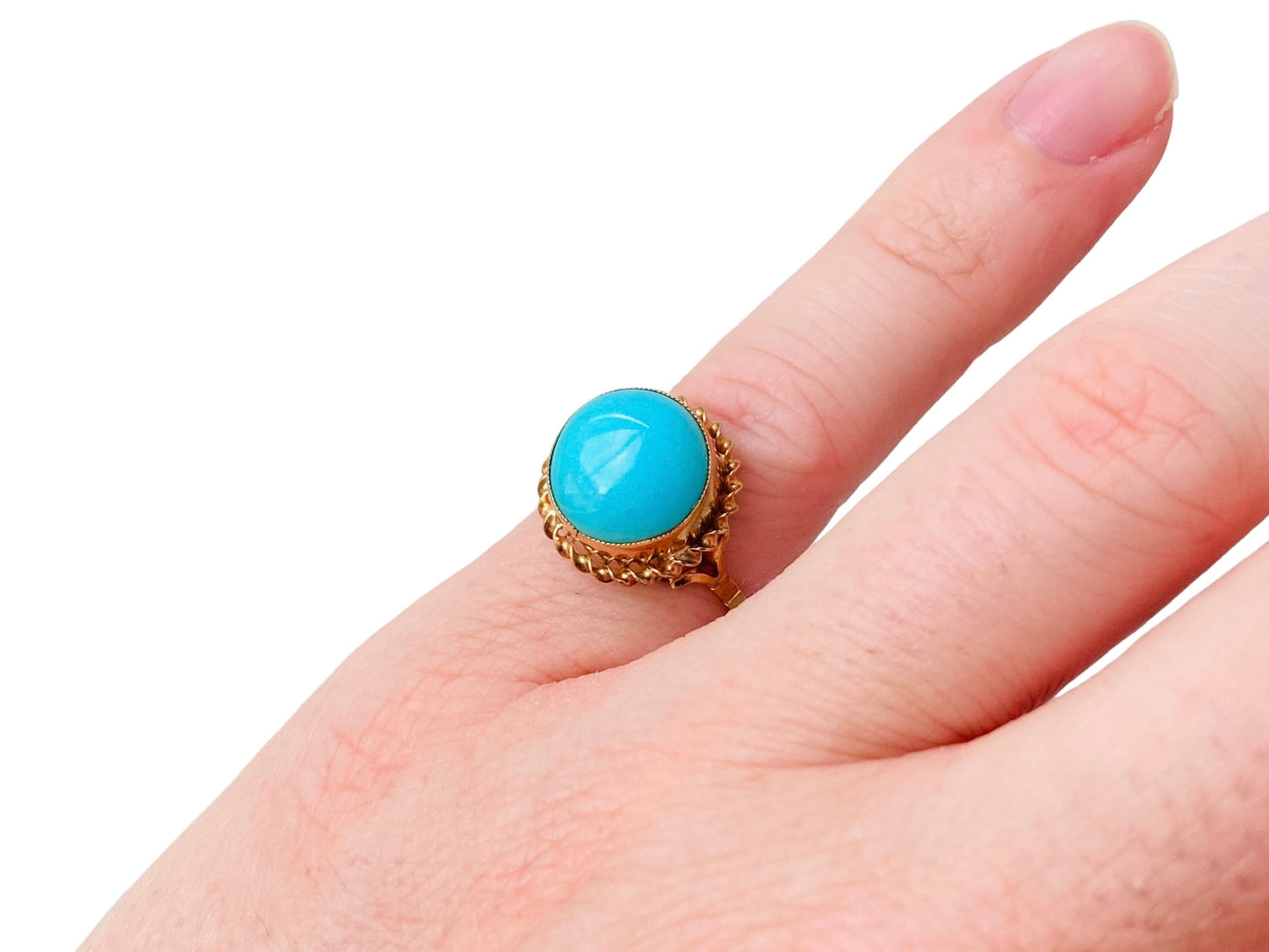 Vintage 9ct Gold Turquoise Ring