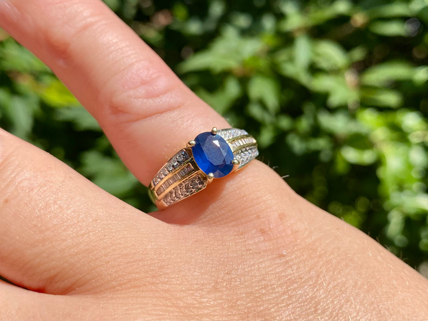 14ct Gold Sapphire & Diamond Ring