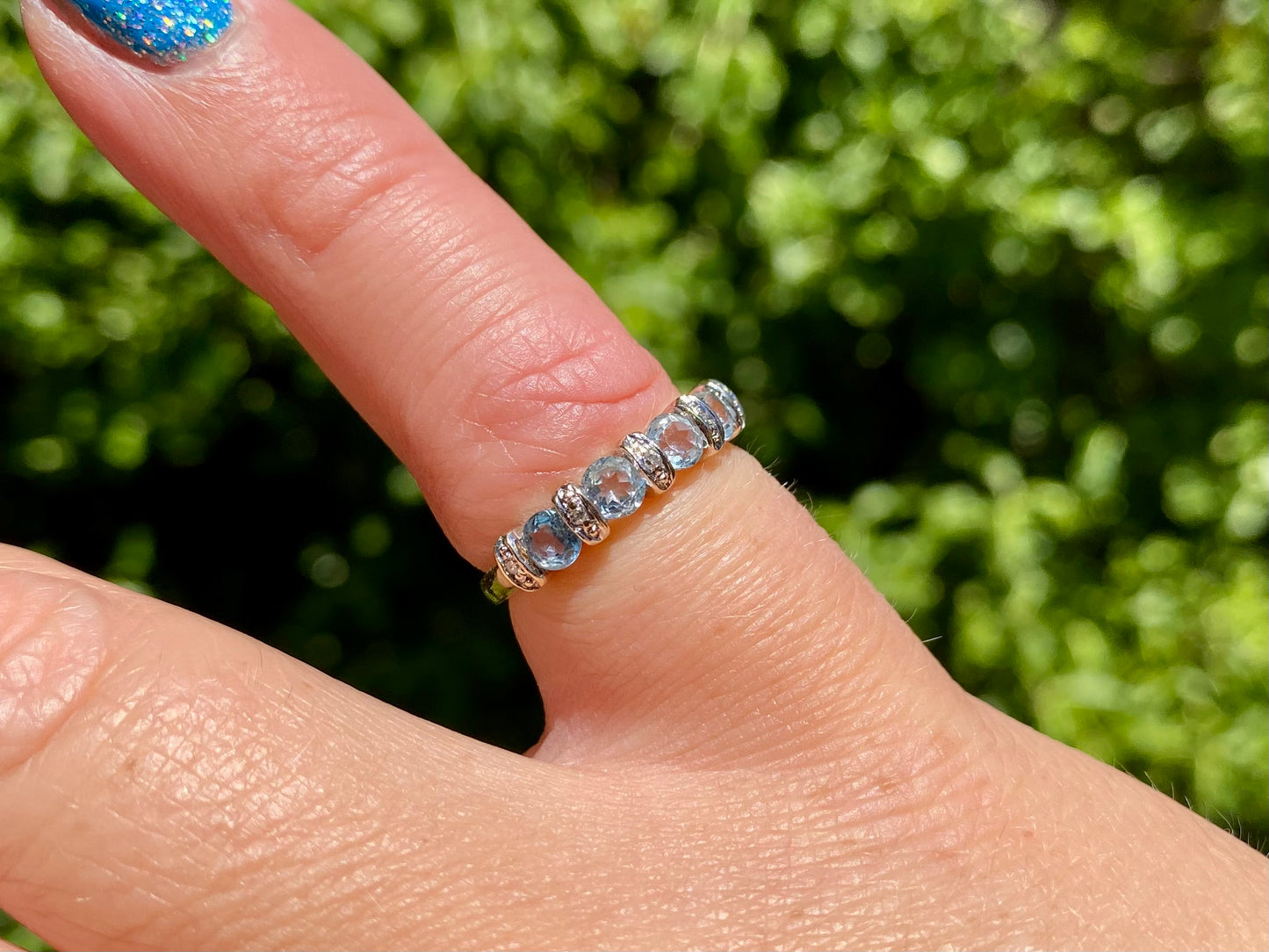 9ct Gold Topaz & Diamond Ring