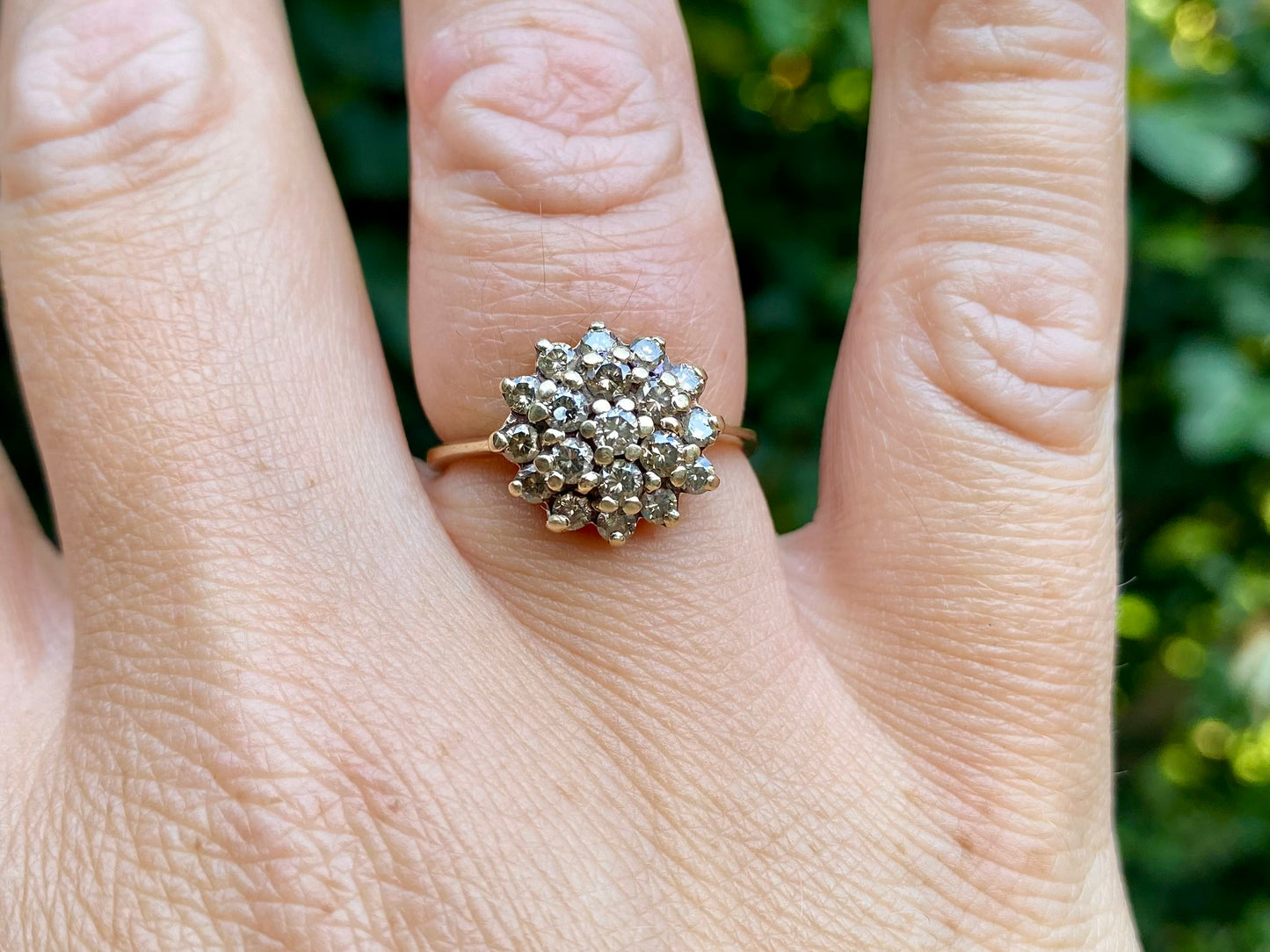 9ct Gold Champagne Diamond Ring