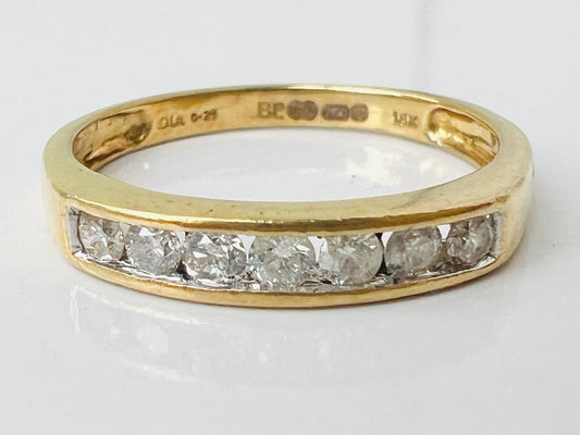 18ct Gold Seven-Stone Diamond Ring