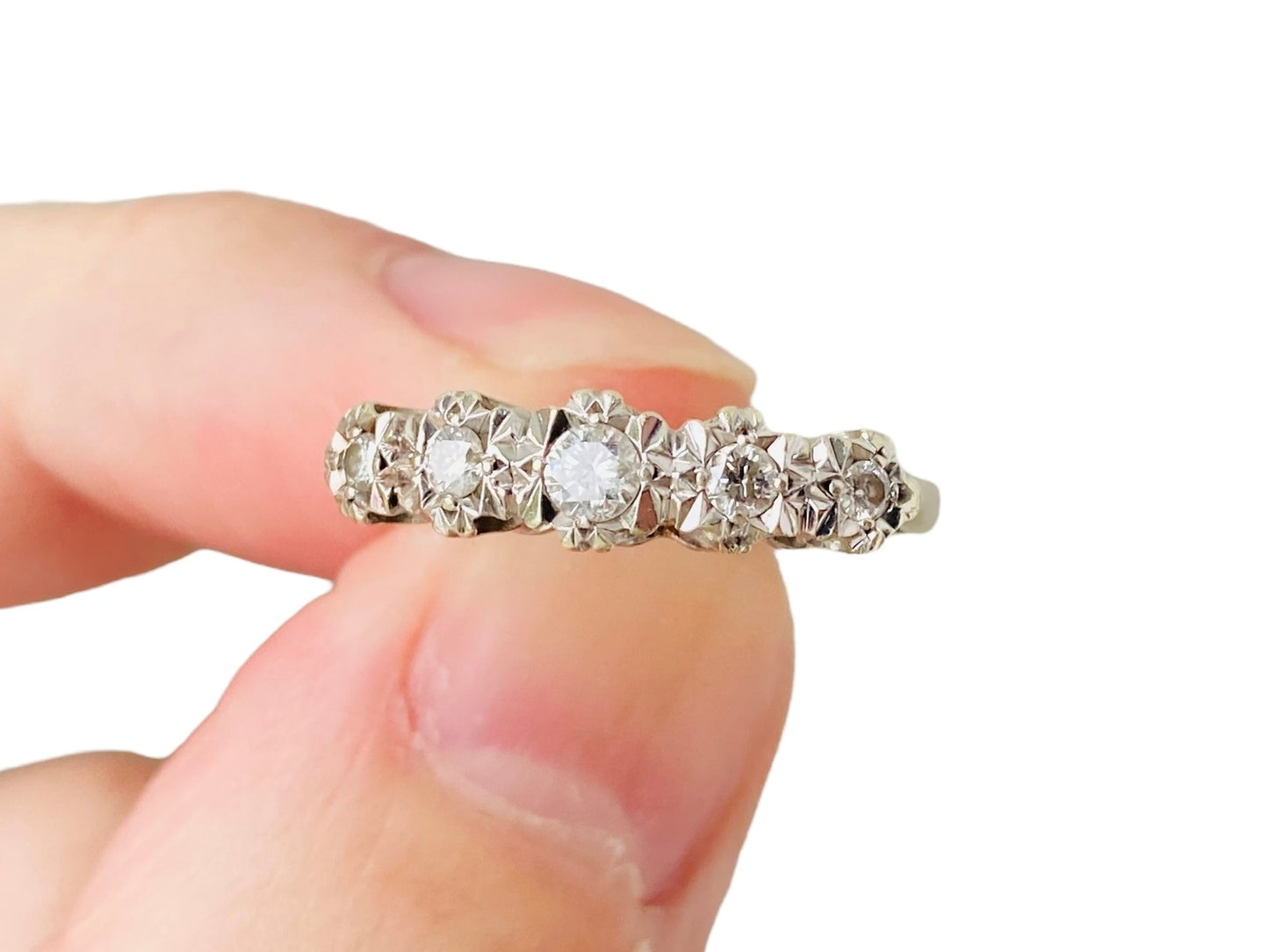 Vintage 9ct Gold Diamond Ring