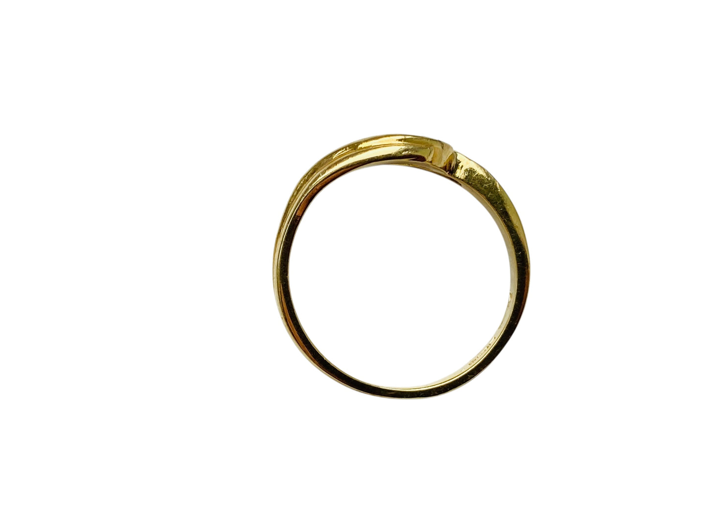 Vintage 18ct Gold Diamond Curve Ring