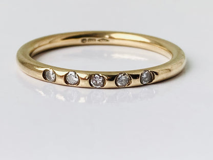 9ct Gold Diamond Band Ring