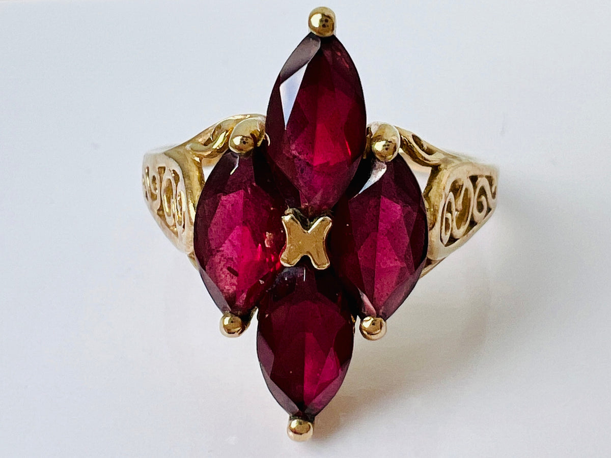 9ct Gold Rhodolite Garnet Ring