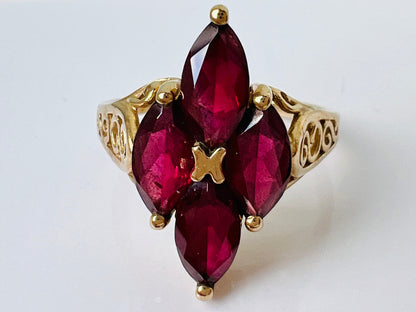 9ct Gold Rhodolite Garnet Ring