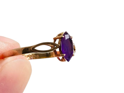 Vintage 9ct Gold Amethyst Ring