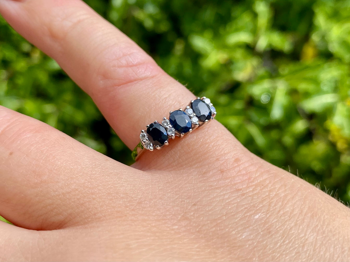 9ct Gold Sapphire & Diamond Ring