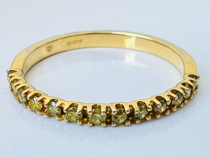 9ct Gold Yellow Diamond Stacking Ring