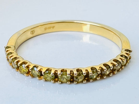 9ct Gold Yellow Diamond Stacking Ring