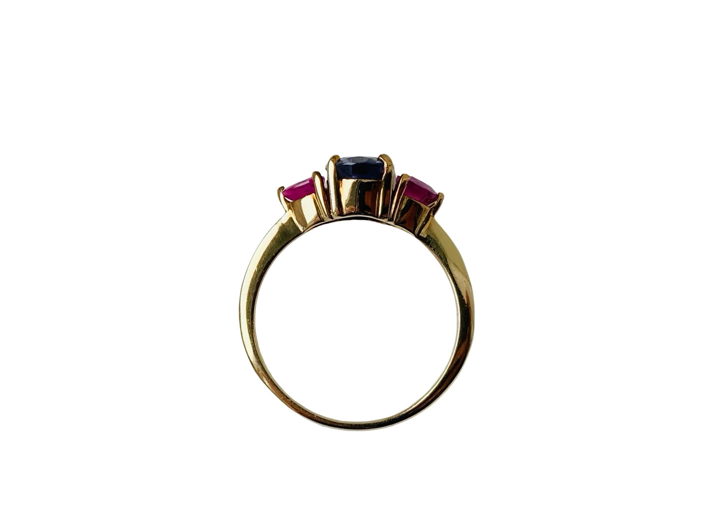 9ct Gold Iolite & Pink Sapphire Ring