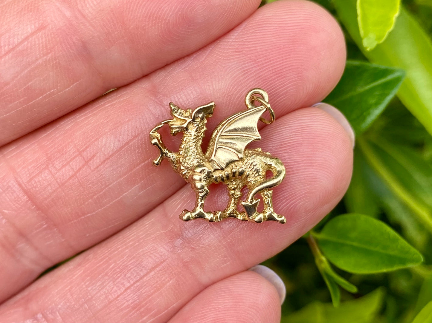 9ct Gold Welsh Dragon Charm or Pendant