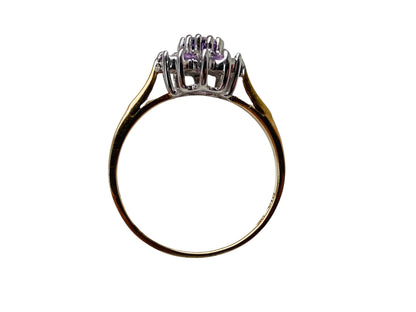 9ct Gold Amethyst & Diamond Ring