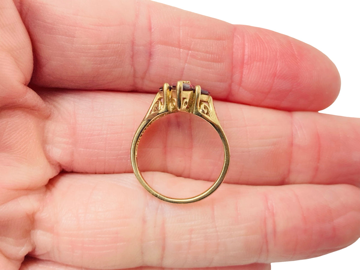 9ct Gold Rhodolite Garnet Ring