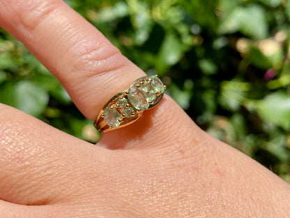 9ct Gold Green Sapphire Ring