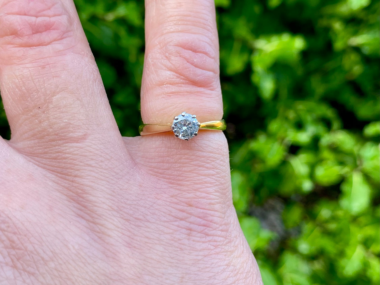 Vintage 18ct Gold Diamond 0.50ct Solitaire Ring