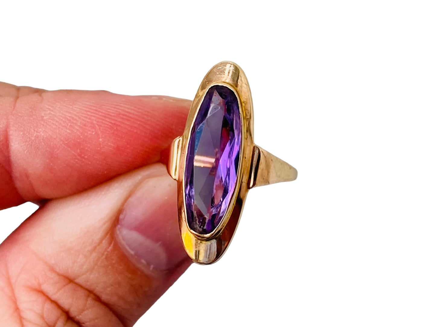 Vintage 9ct Gold Amethyst Ring