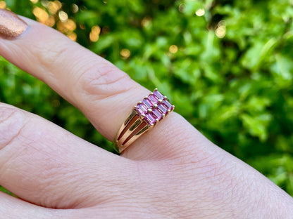 9ct Gold Pink Tourmaline Ring
