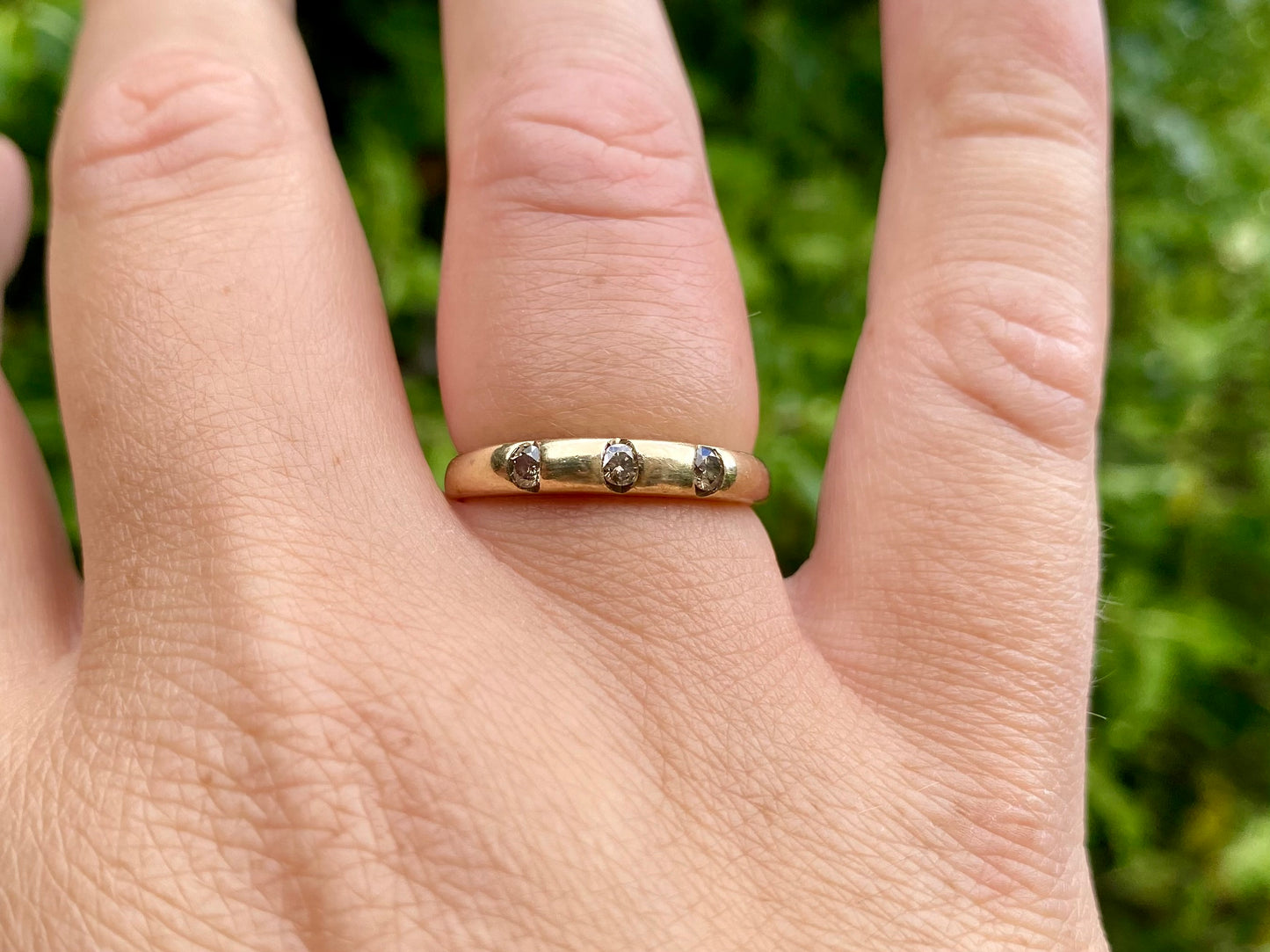 9ct Gold Champagne Diamond Ring