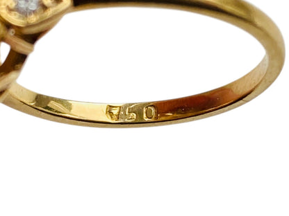 Vintage 18ct Gold Opal & Diamond Ring