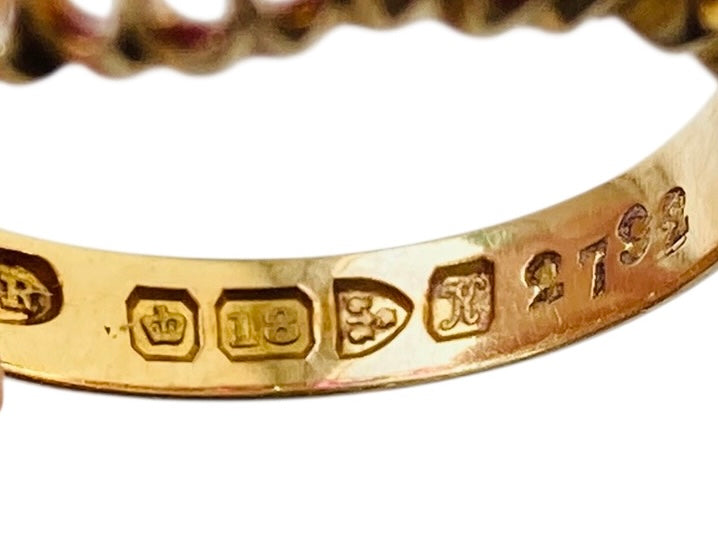 Antique 18ct Gold Ruby & Diamond Ring