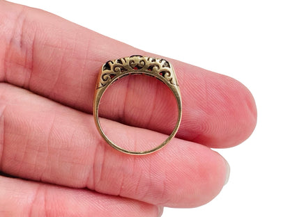 Vintage 9ct Gold Sapphire & Diamond Ring
