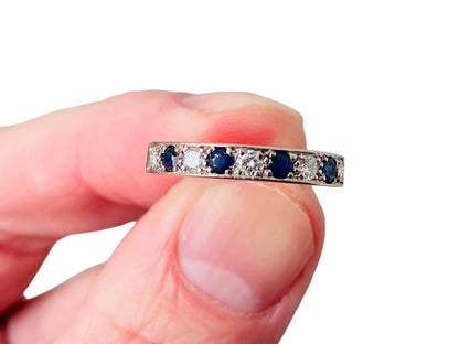 Vintage 18ct Gold Sapphire & Diamond Ring