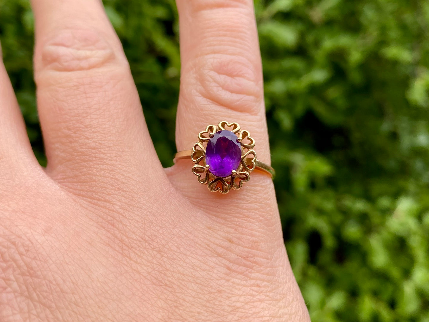 9ct Gold Amethyst Ring