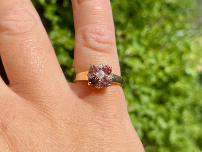 9ct Gold Tourmaline & Diamond Ring
