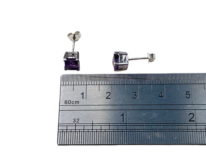 9ct Gold Amethyst Earrings